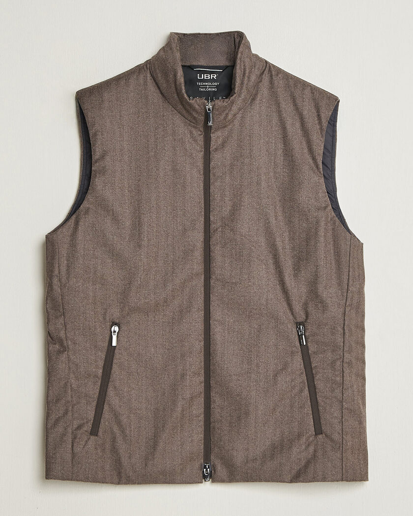 UBR Raptor Lightweight Vest Savile Brown Herringbone – Marrón