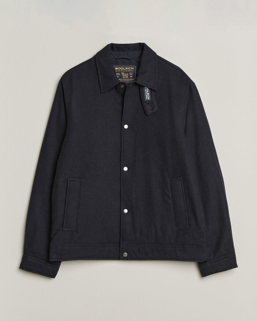 Woolrich Wool Light Padded Keating Shirt Jacket Melton Blue – Azul