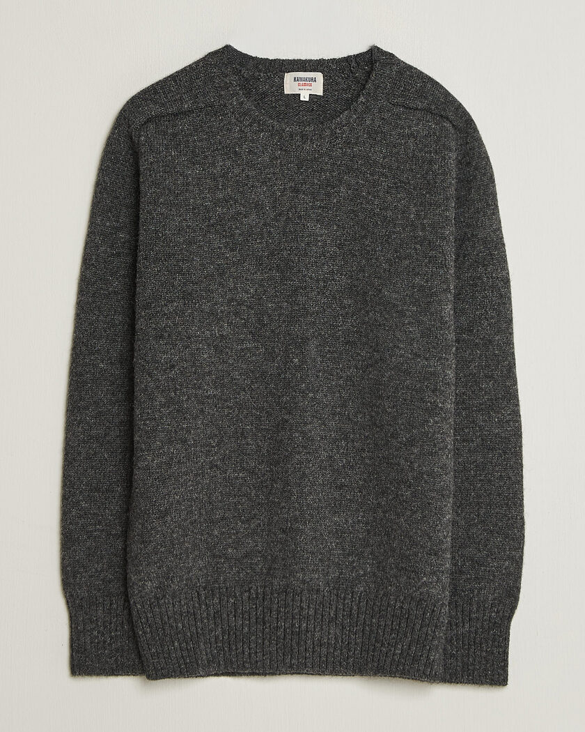 Kamakura Shirts 5 Gauge Shetland Sweater Gray – Gris