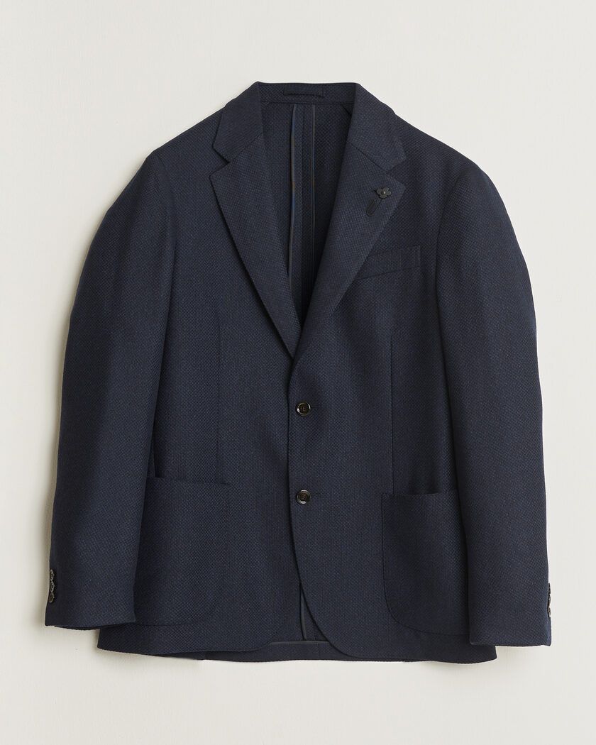 Lardini Wool/Cashmere Blazer Navy – Azul