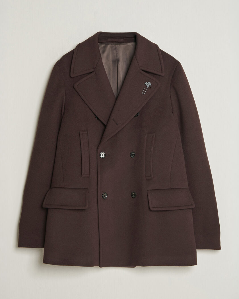 Lardini Wool Peacoat Brown – Marrón