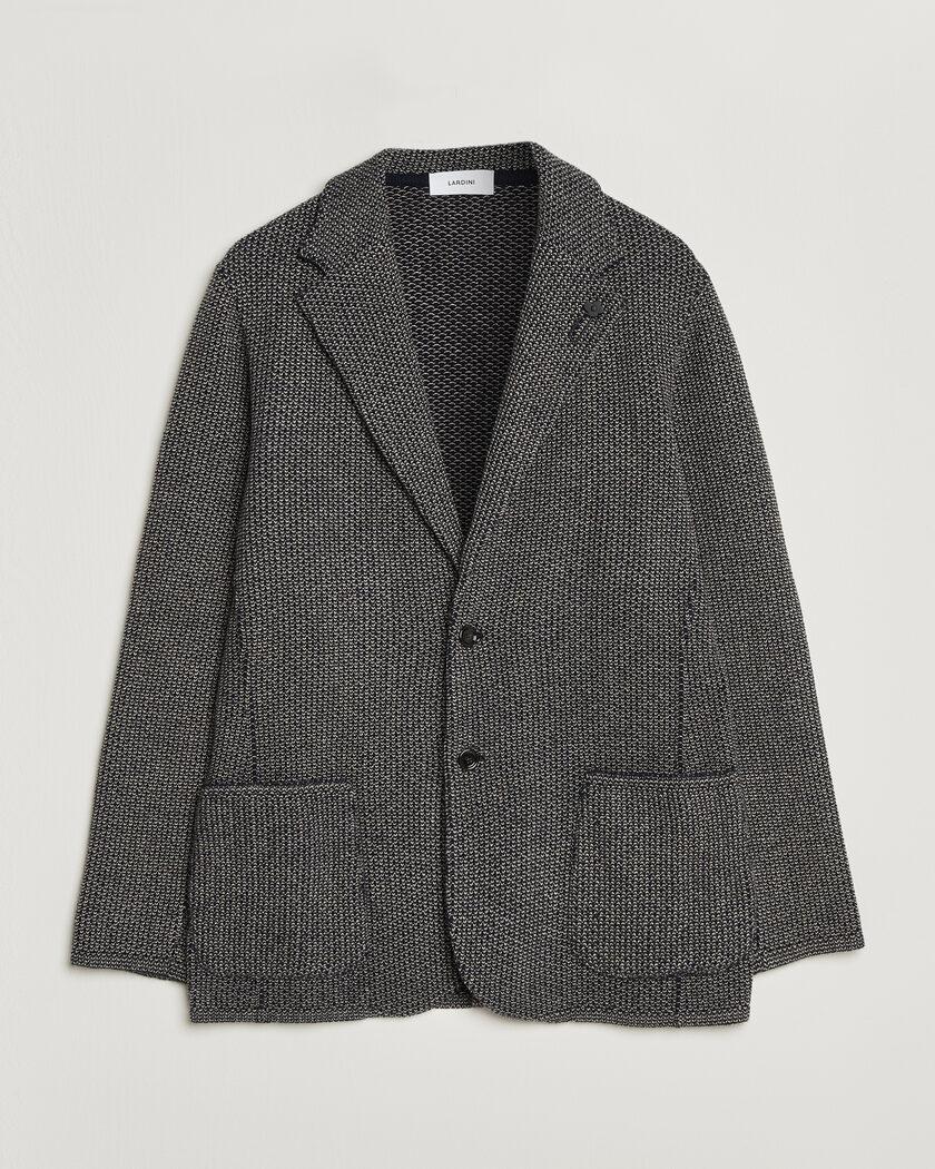 Lardini Structured Cashmere Blazer Navy – Azul