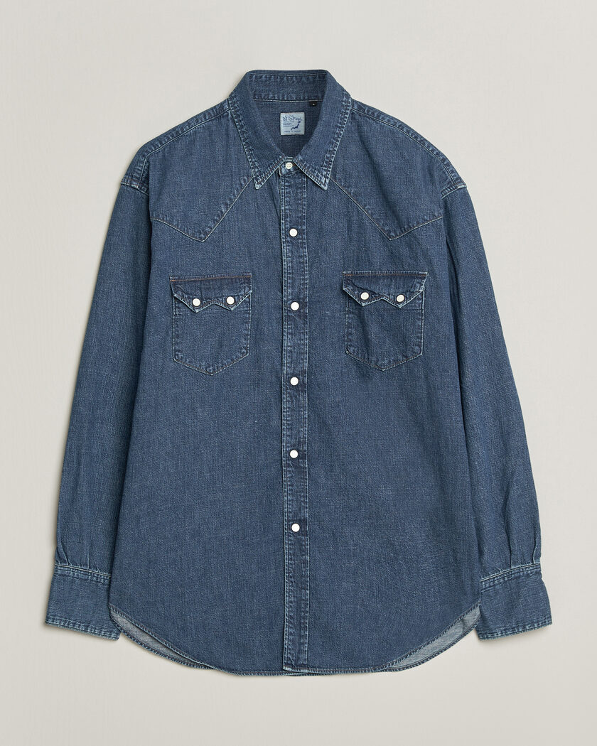 orSlow Denim Western Shirt Vintage Indigo – Azul