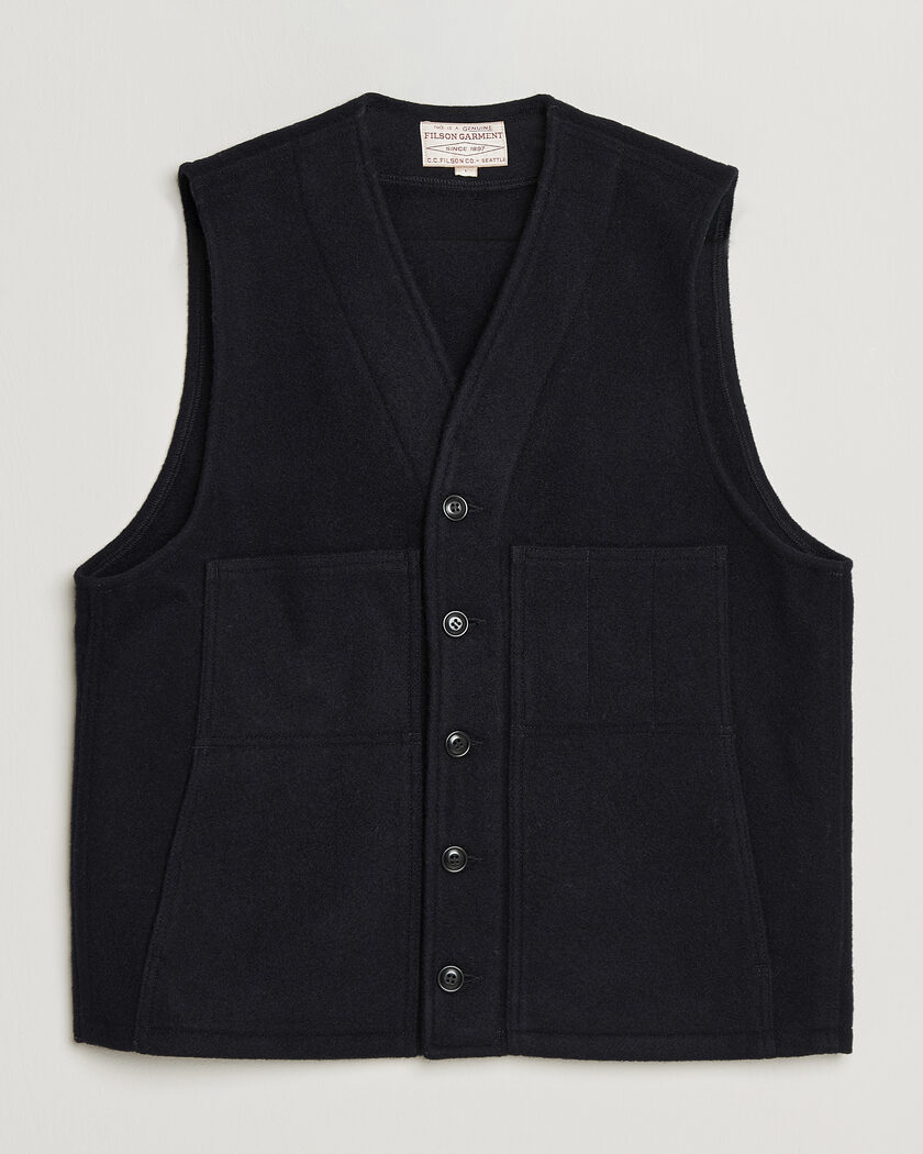 Filson Mackinaw Wool Vest Navy – Azul