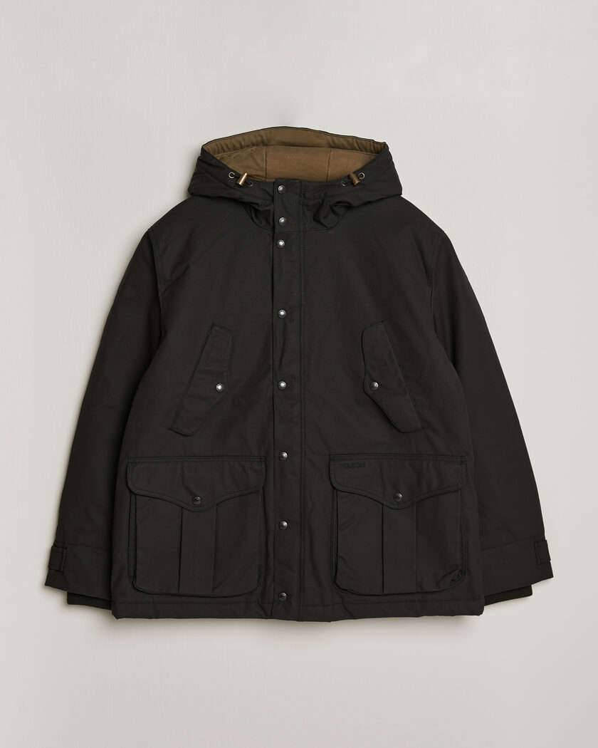 Filson Waxed Mountain Parka Black – Negro