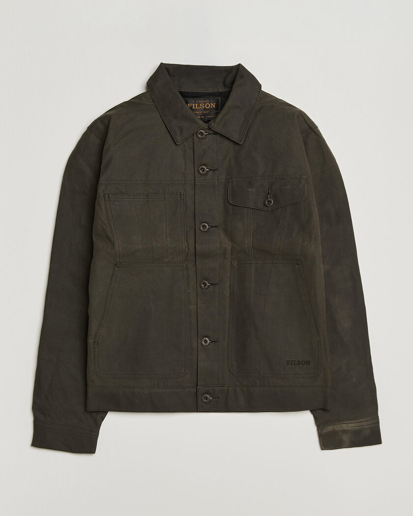 Filson Short Lined Tin Cloth Cruiser Beluga – Verde