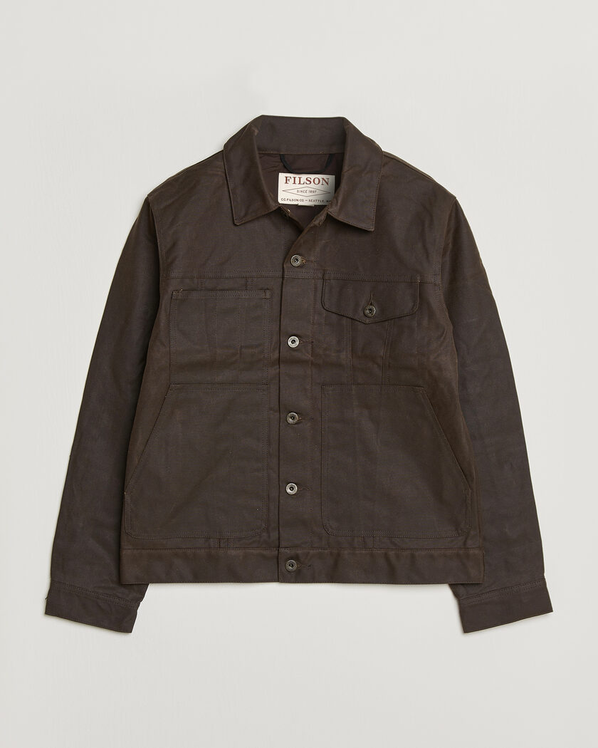 Filson Short Lined Tin Cloth Cruiser Dark Brown – Marrón