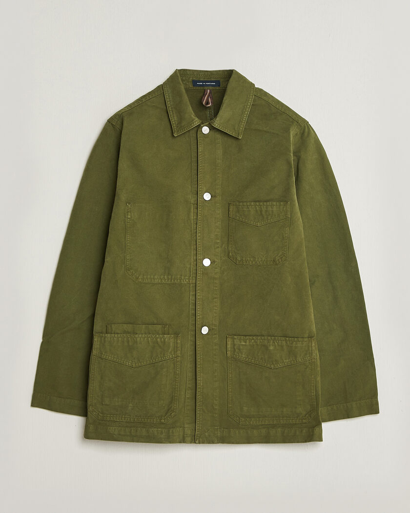 Drake's Duck Cotton Canvas Chore Jacket Olive – Verde
