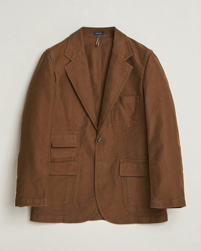 Drake's MKIV Japanese Moleskin Games Blazer Brown – Marrón