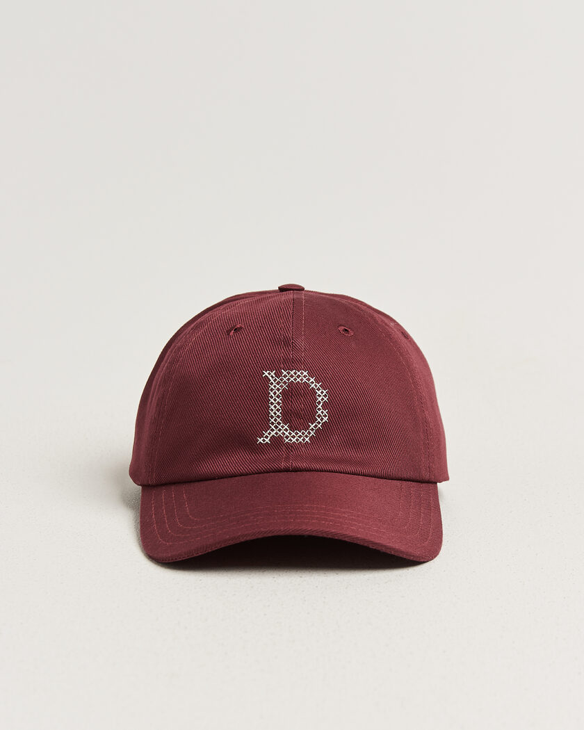 Drake's Cross Stitch D Twill Baseball Cap Burgundy – Rojo