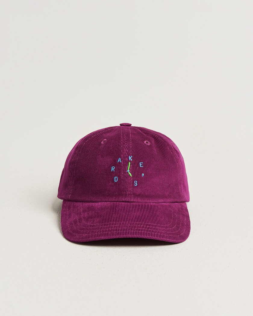Drake's Clock Twill Cord Baseball Cap Red – Rojo