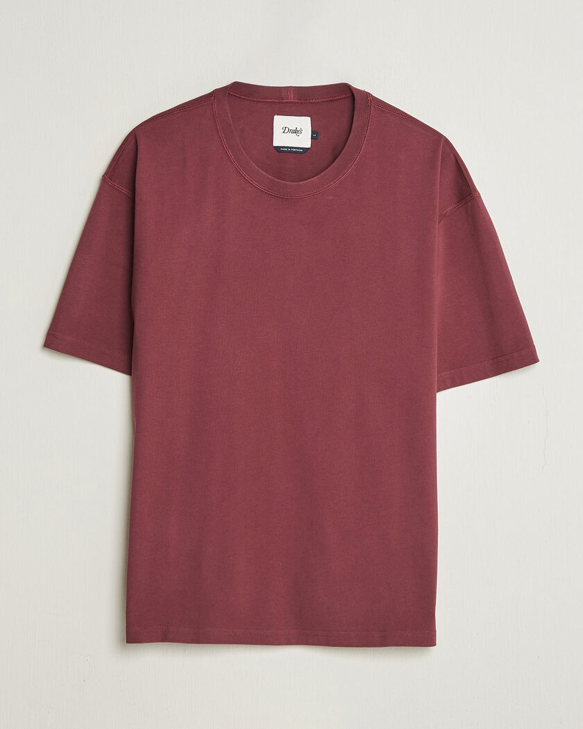 Drake's O´Clock Back Print Hiking T-Shirt Dark Plum – Gris