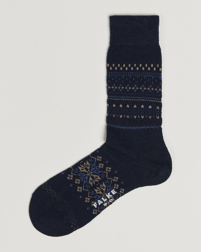 Falke Sky Limit Fairisle Socks Space Blue – Azul