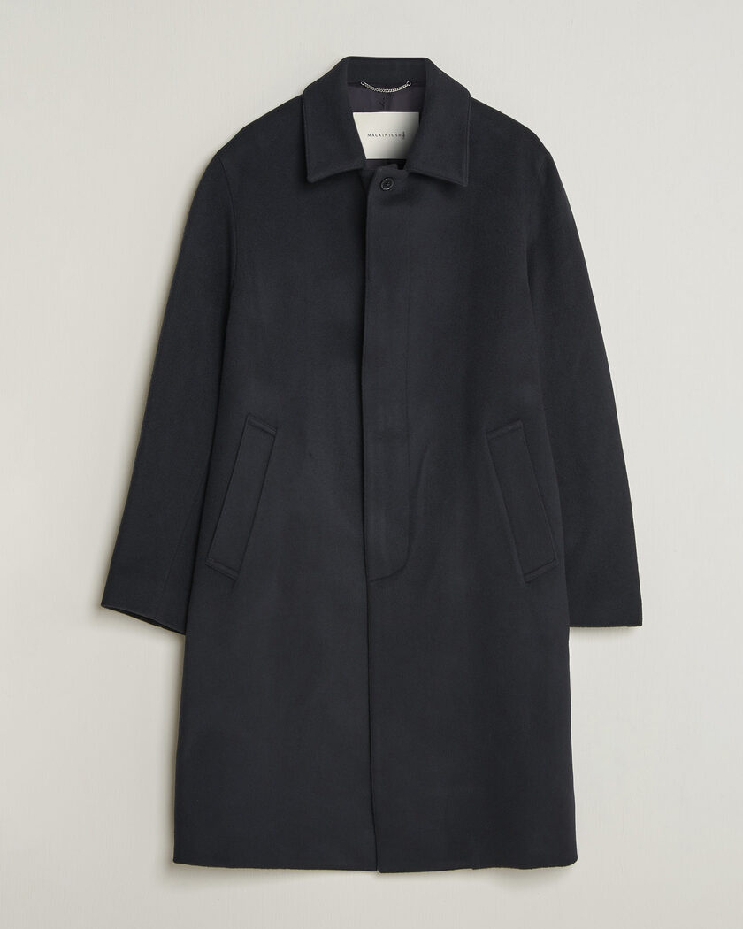 Mackintosh Dunkeld Wool/Cashmere Coat Navy – Azul