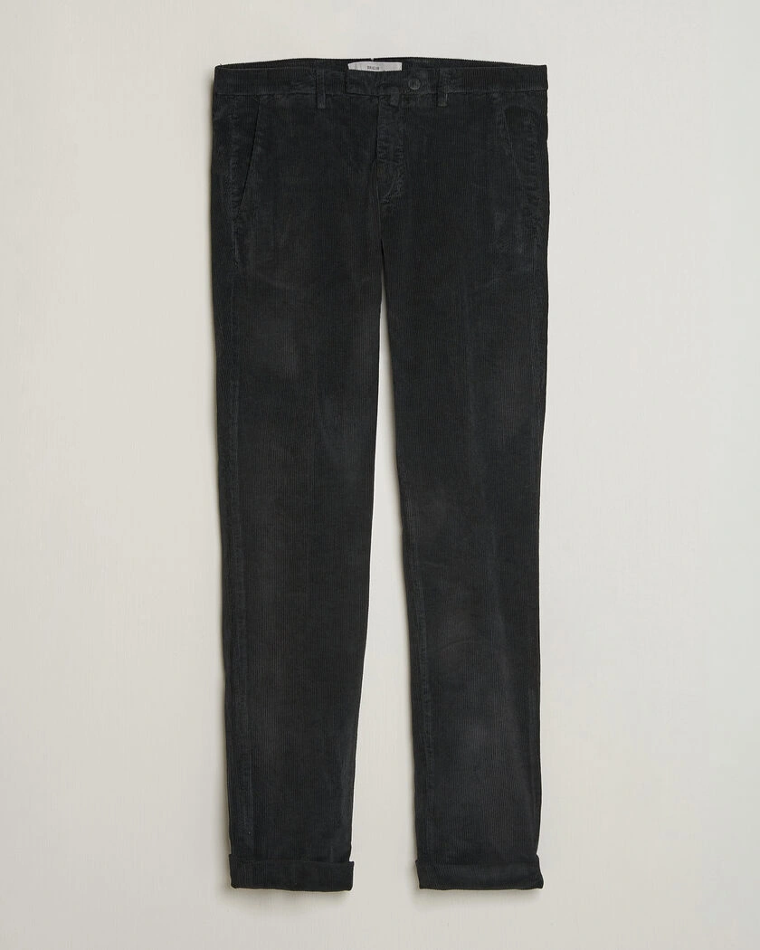 Briglia 1949 Slim Fit Corduroy Trousers Black – Negro