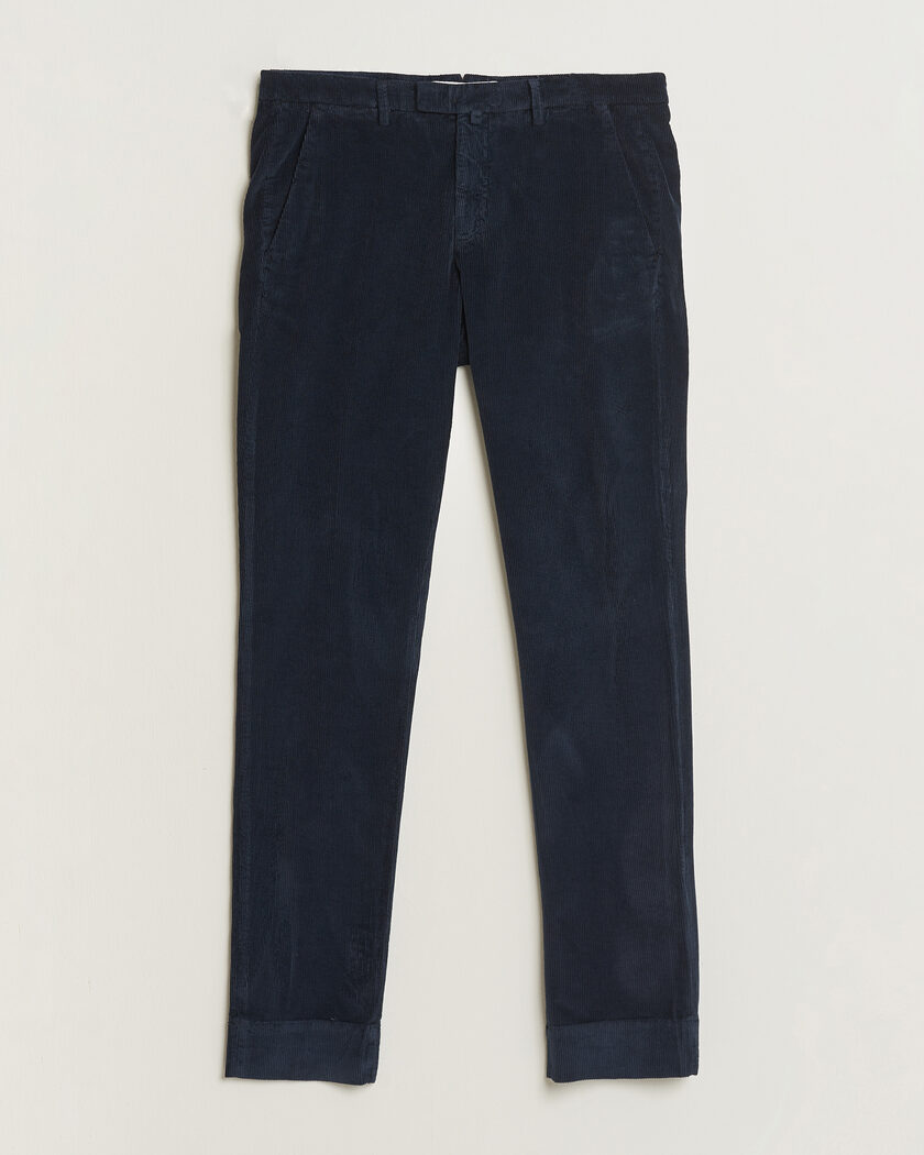 Briglia 1949 Slim Fit Corduroy Trousers Navy – Azul