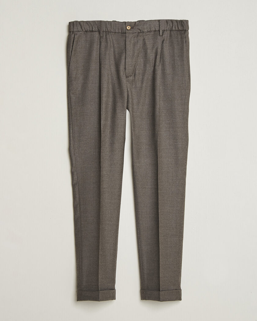 Briglia 1949 Isola Stretch Flannel Trousers Brown – Marrón