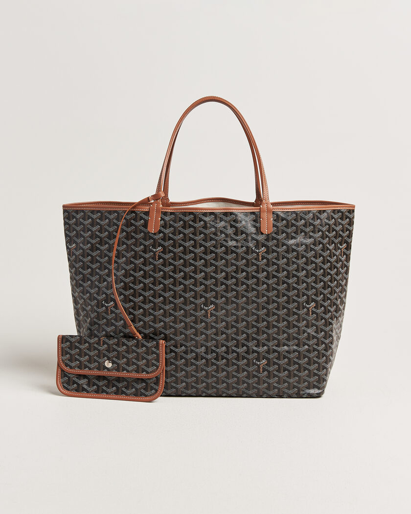 Goyard Pre-Owned Saint Louis GM Coated Canvas Tote Bag Black – Negro
