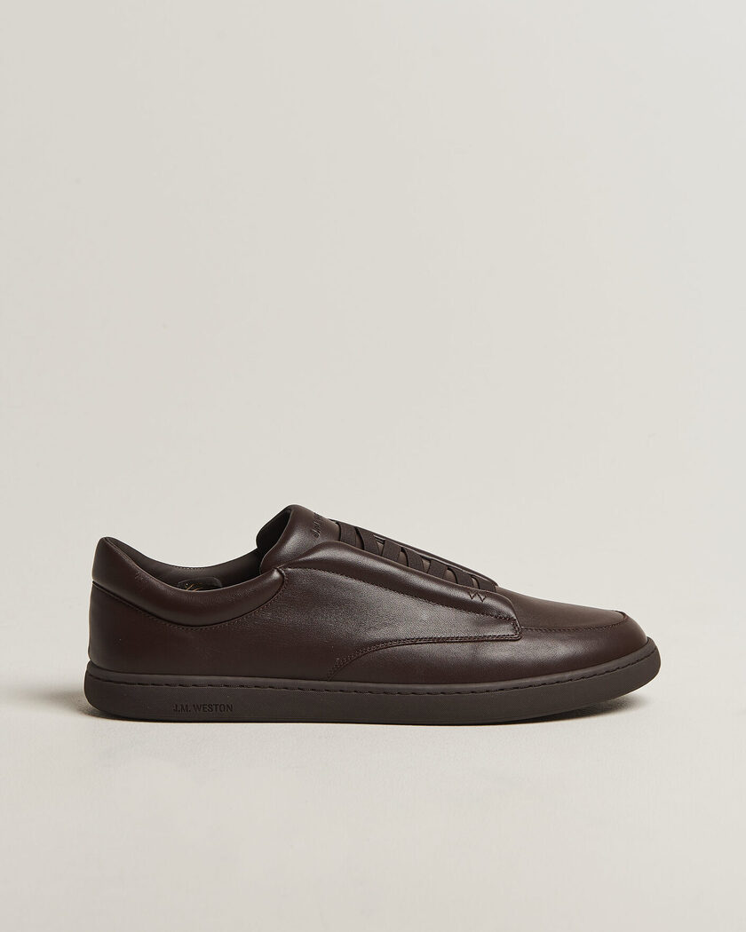 J.M. Weston Dress Sneaker Dark Brown Nappa – Marrón