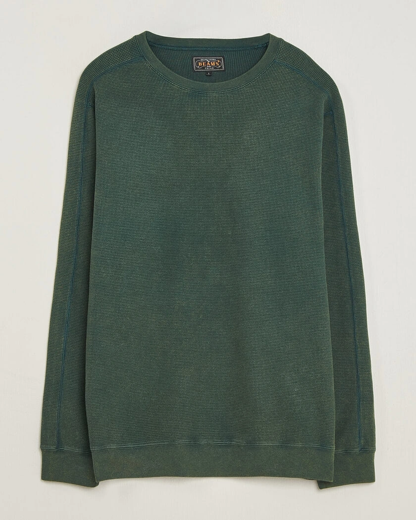 BEAMS PLUS Fade Thermal Crew Green – Verde