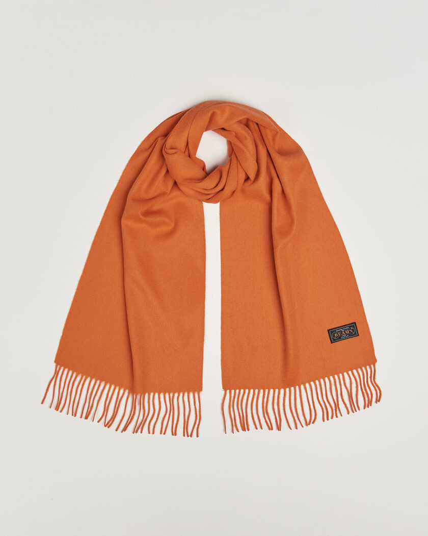 BEAMS PLUS Cashmere Scarf Orange – Naranja