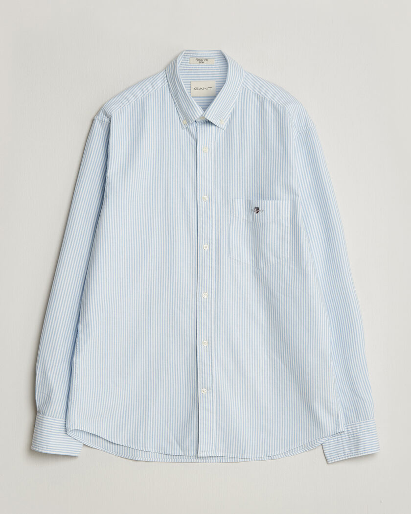 Gant Regular Fit Striped Oxford Shirt College Blue – Azul