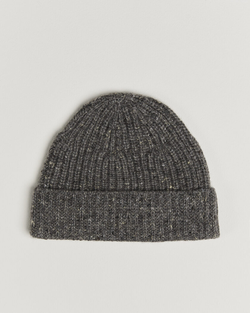 Auralee Cashmere Nep Knit Cap Mix Gray – Gris