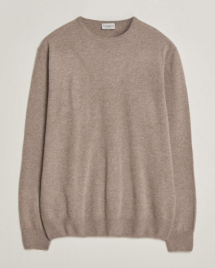 Morgano Wool/Cashmere Crewneck Walnut – Marrón