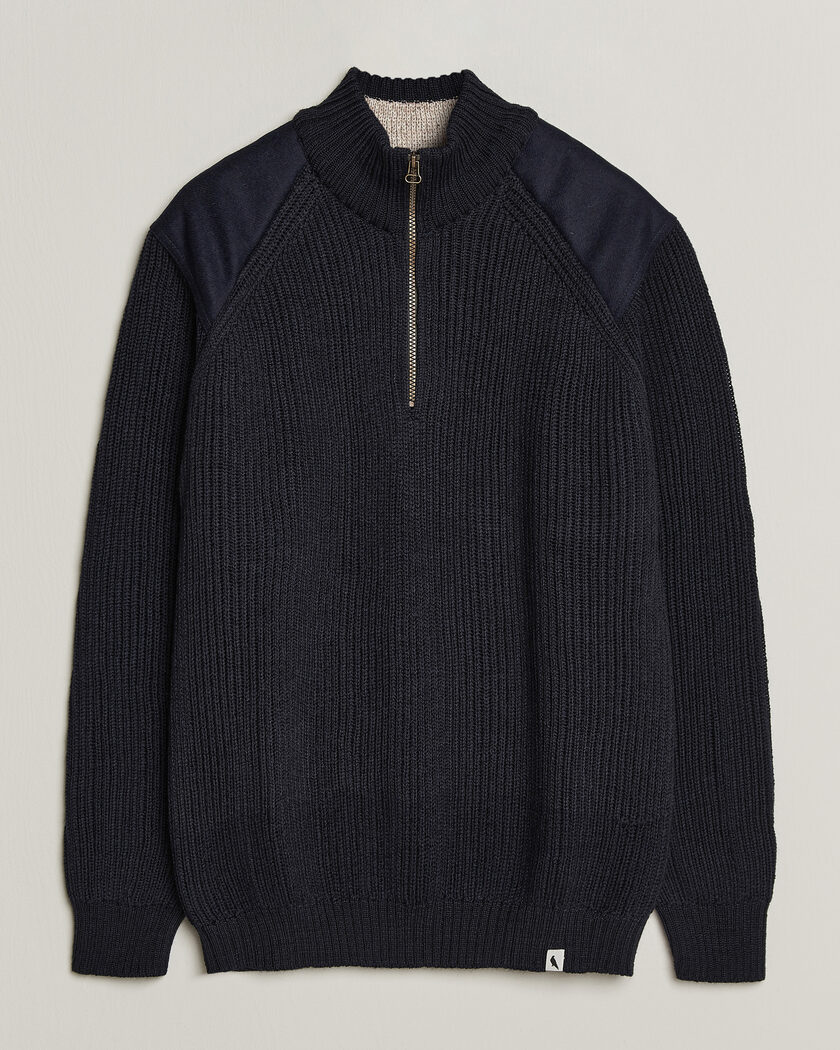 Peregrine Foxton Quarter Zip Jumperr Navy – Azul