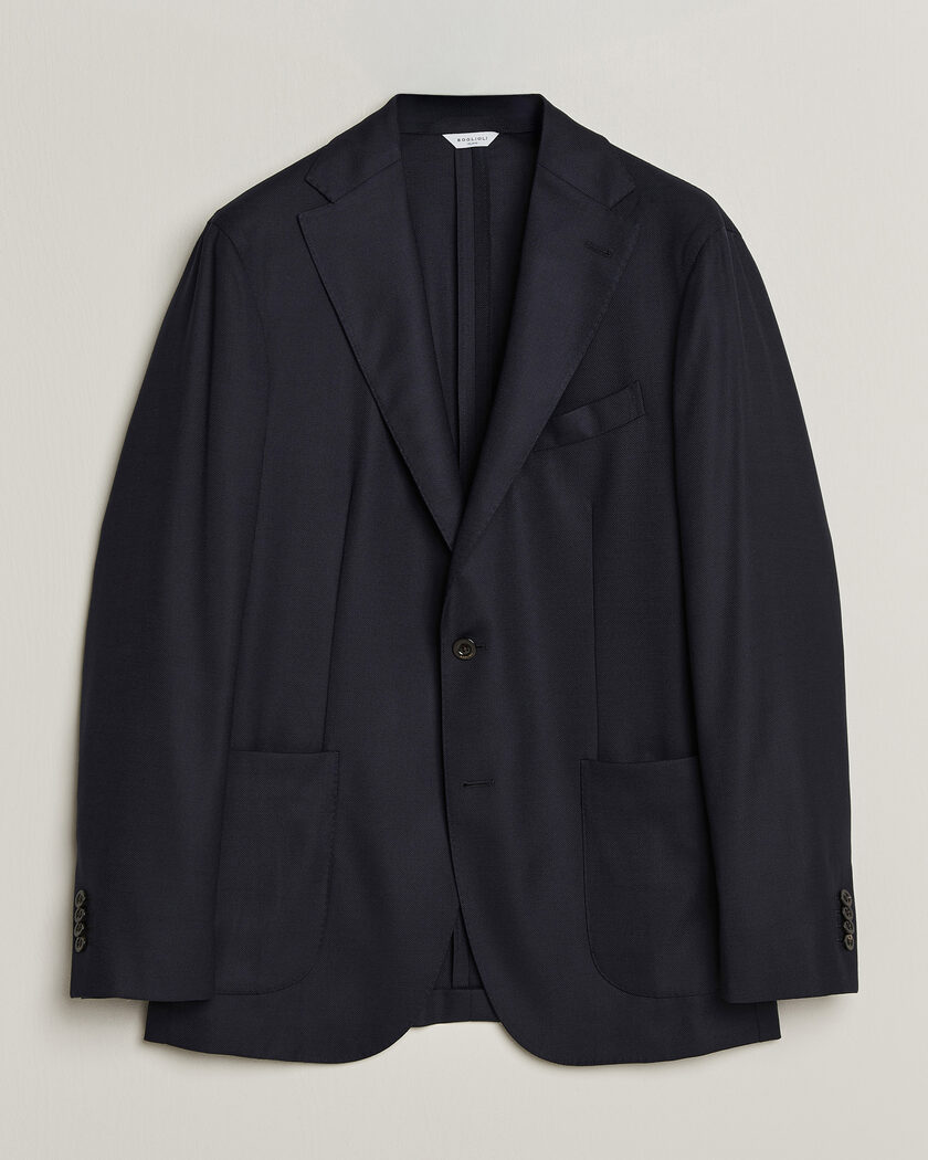 Boglioli for Care of Carl Boglioli K Jacket Exclusive Hopsack Blazer Navy – Azul