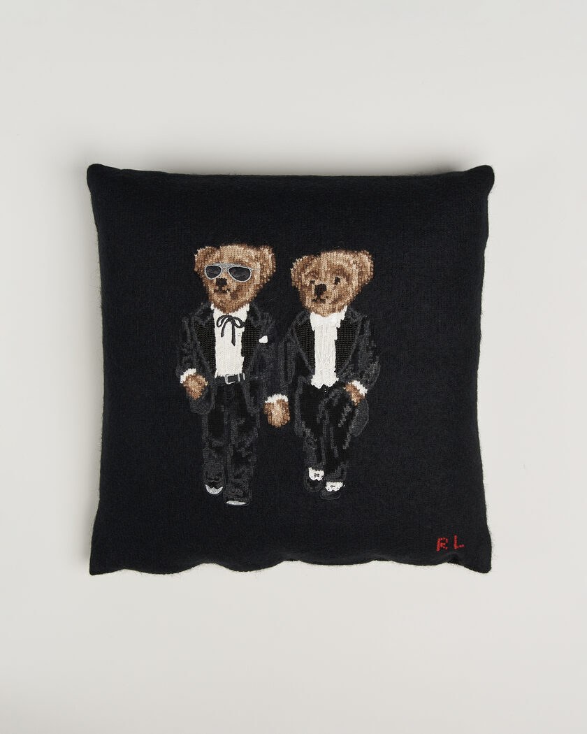 Ralph Lauren Home Ralph & Ricky Bear Wool/Alpaca Pillow Black – Negro