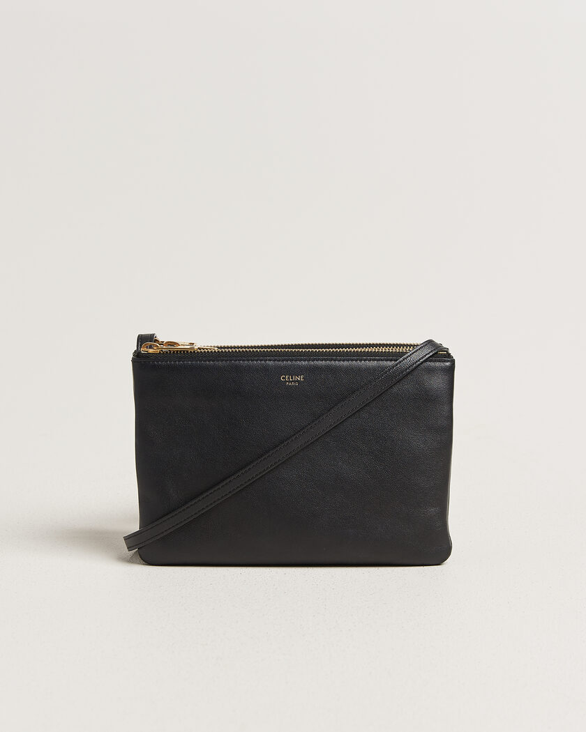Celine Pre-Owned Trio Bag Small Leather Black – Negro