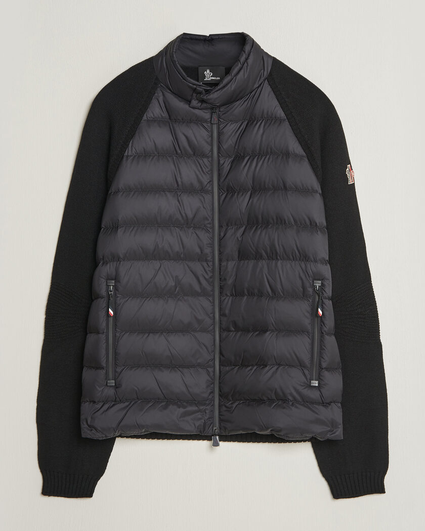 Moncler Grenoble Padded Hybrid Cardigan Black – Negro