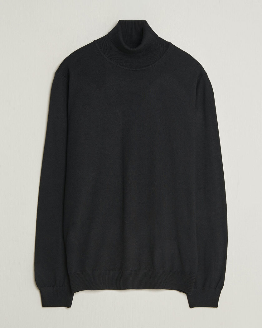 Filippa K Merino Knitted Turtleneck Black – Negro