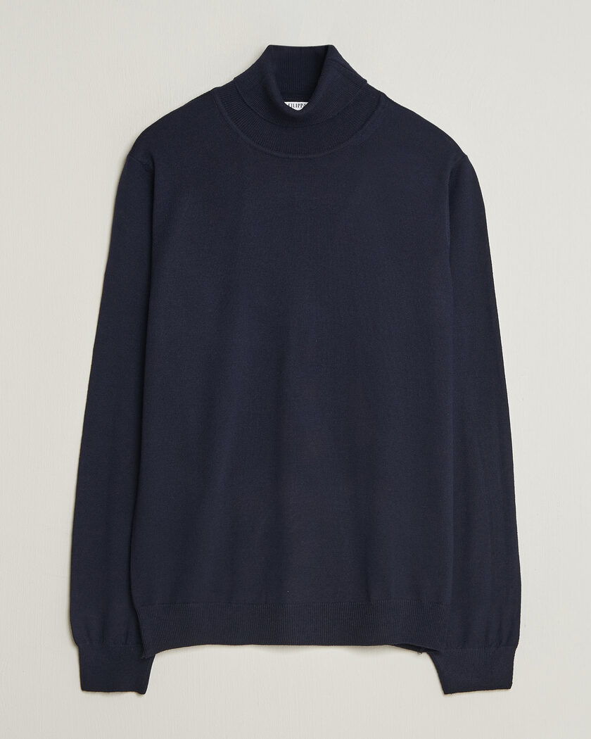 Filippa K Merino Knitted Turtleneck Navy – Azul