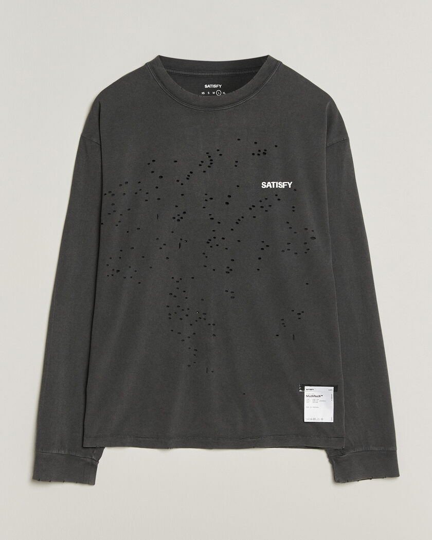 Satisfy MothTech Long Sleeve T-Shirt Aged Black – Negro