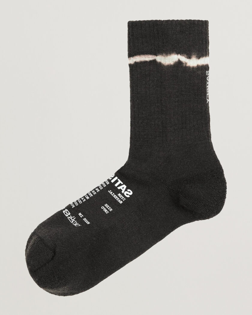 Satisfy Merino Nylon Tube Socks Black Tie Dye – Negro