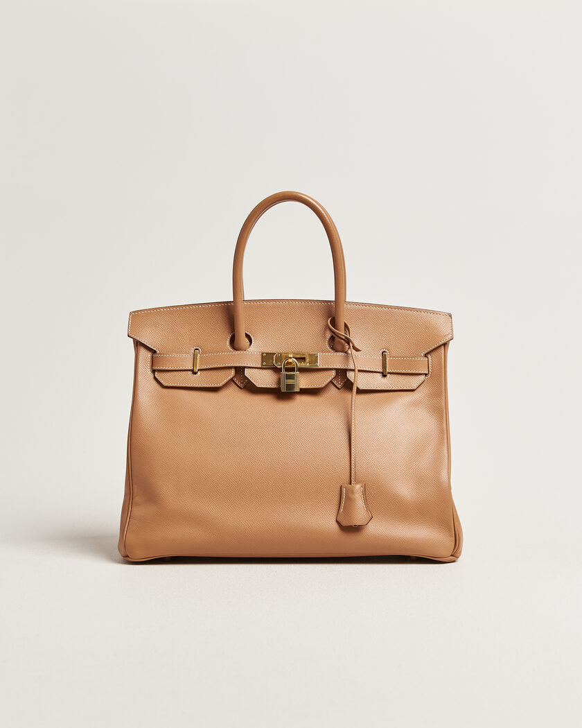 Hermès Pre-Owned Birkin 35 Courchevel Gold – Marrón