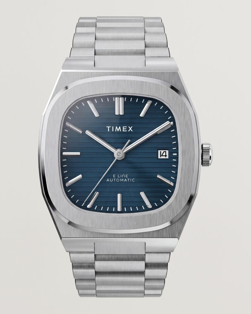 Timex Automatic E Line Stainless Steel 38mm Dark Blue Dial – Azul