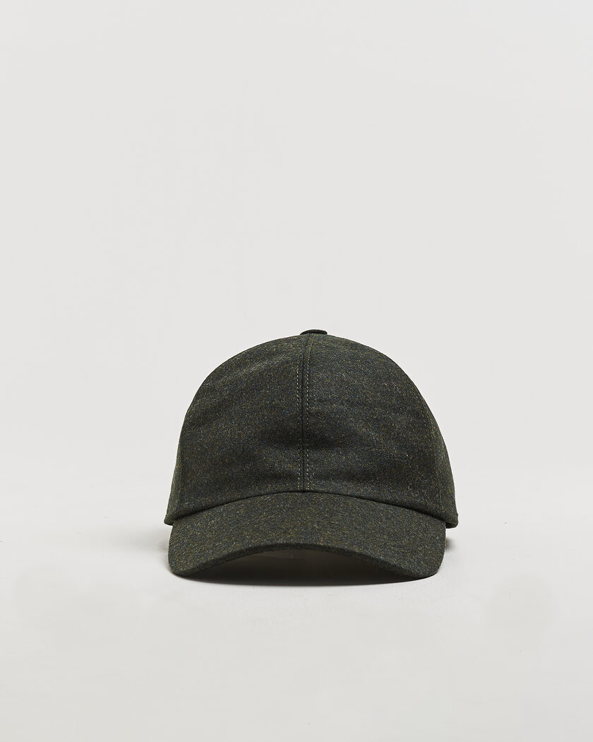 Wigéns Wool/Cashmere Baseball Cap Hunter Green – Verde