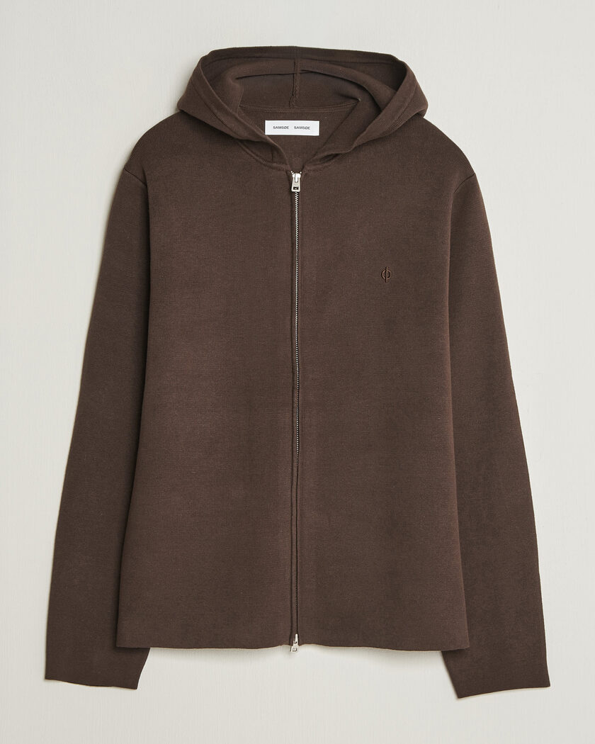 Samsøe Samsøe Niklas Full Zip Hoodie Delicioso – Marrón