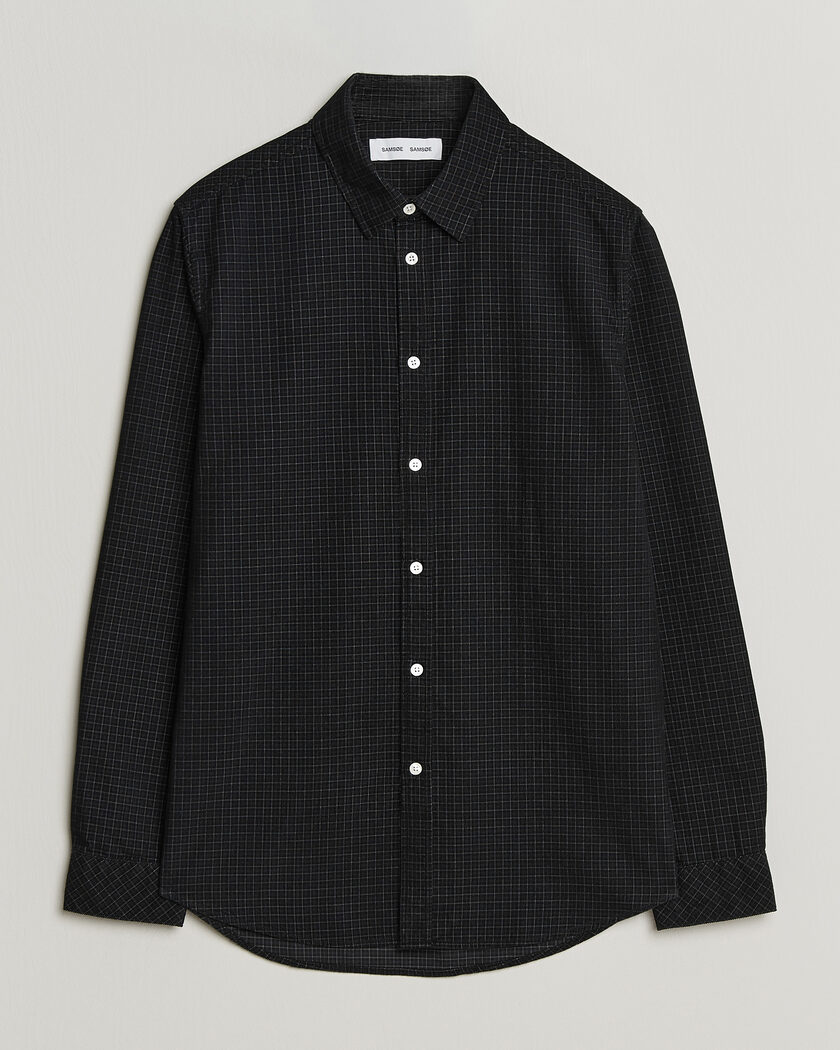 Samsøe Samsøe Liam Baby Cord Checked Shirt Black – Negro