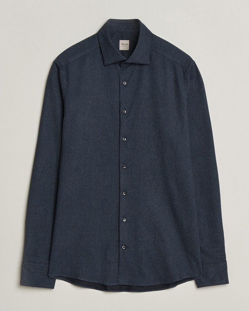 Stenströms Slimline Flannel Shirt Navy – Azul