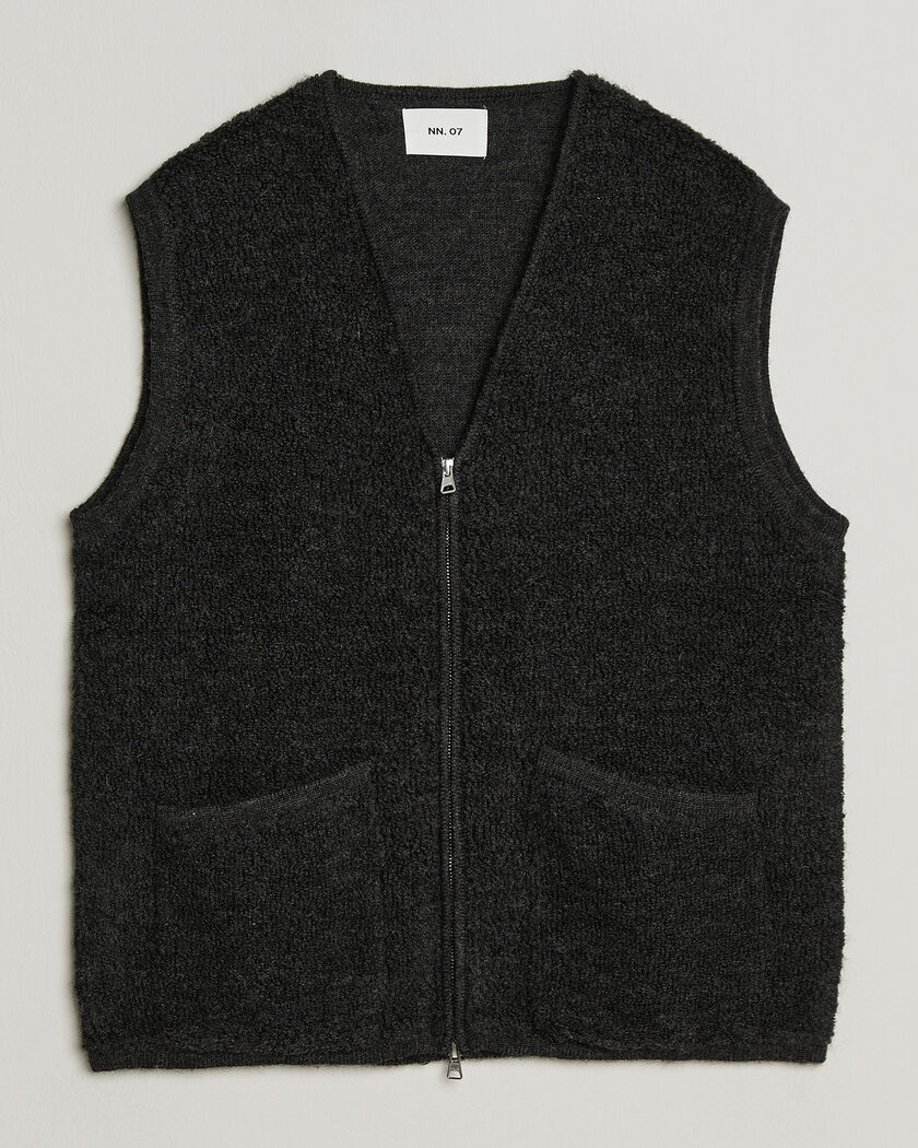 NN07 Mads Wool Fleece Vest Antracite Melange – Gris
