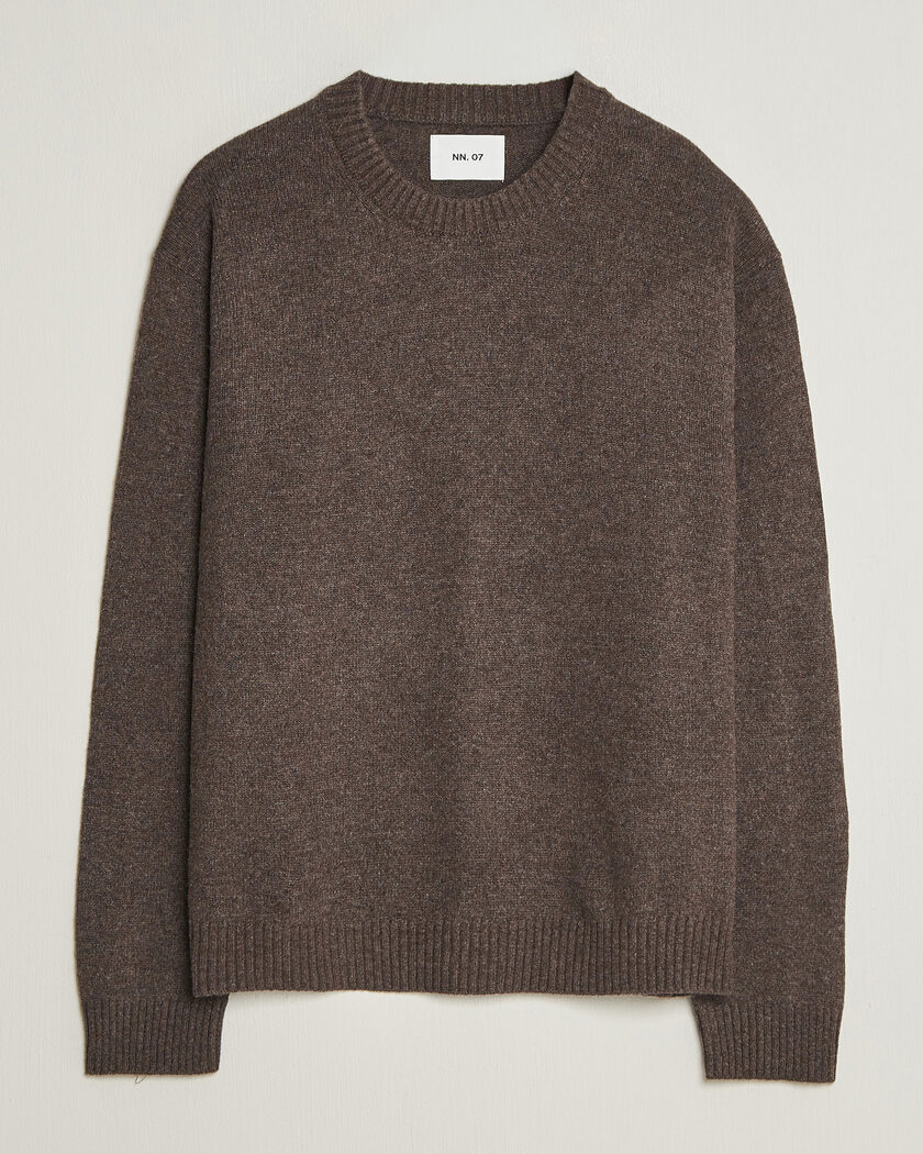 NN07 Russel Wool/Cotton Knitted Sweater Mable Husk – Marrón