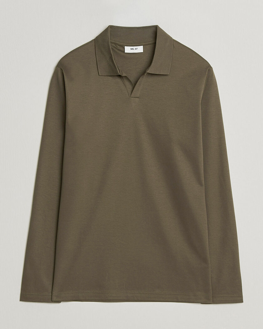 NN07 Paul Long Sleeve Polo Mable Husk – Marrón