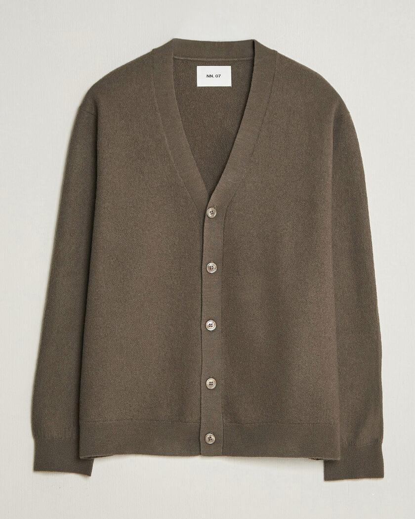 NN07 Jasper Wool Knitted Cardigan Mable Husk – Marrón
