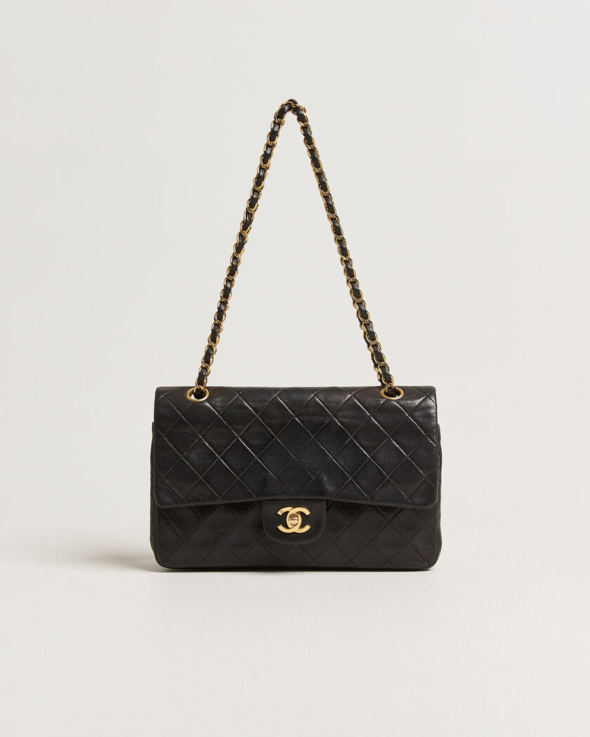 Louis Vuitton Pre-Owned Chanel Pre-Owned Classic Medium Double Flap Bag Lambskin Black – Negro