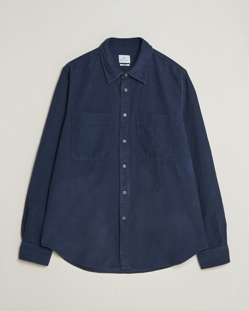 PS Paul Smith Casual Fit Corduroy Shirt Navy – Azul