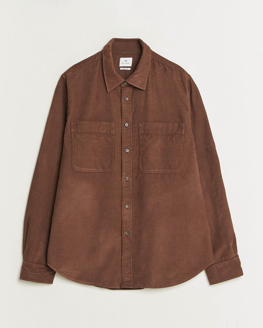 PS Paul Smith Casual Fit Corduroy Shirt Brown – Marrón